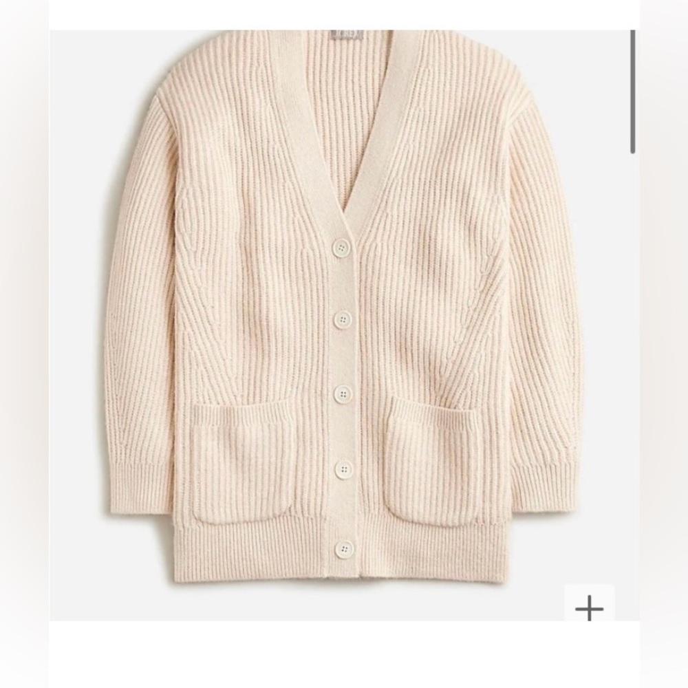 J crew oatmeal cardigan alpaca blend knit  XS
NWT